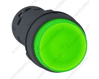 Μπουτόν Φωτιζόμενο με συγκράτηση 230V LED Πράσινο Φ22 1NO XB7NJ03M1